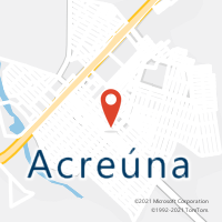 Mapa com localização da Agência AC ACREUNA