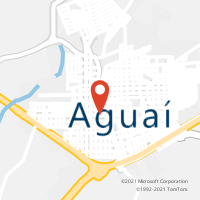 Mapa com localização da Agência AC AGUAI