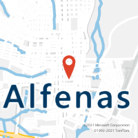 Mapa com localização da Agência AC ALFENAS