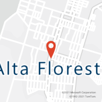 Mapa com localização da Agência AC ALTA FLORESTA
