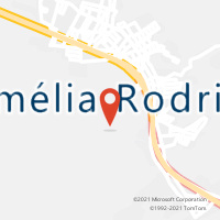 Mapa com localização da Agência AC AMELIA RODRIGUES