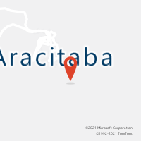 Mapa com localização da Agência AC ARACITABA