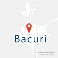Mapa com localização da Agência AC BACURI