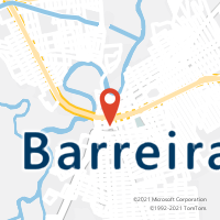 Mapa com localização da Agência AC BARREIRAS