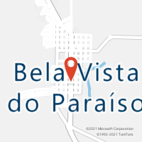 Mapa com localização da Agência AC BELA VISTA DO PARAISO