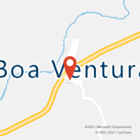 Mapa com localização da Agência AC BOA VENTURA