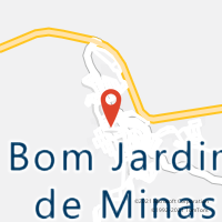 Mapa com localização da Agência AC BOM JARDIM DE MINAS