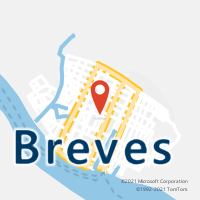 Mapa com localização da Agência AC BREVES