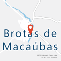 Mapa com localização da Agência AC BROTAS DE MACAUBAS