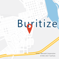 Mapa com localização da Agência AC BURITIZEIRO
