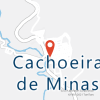 Mapa com localização da Agência AC CACHOEIRA DE MINAS