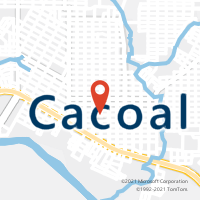 Mapa com localização da Agência AC CACOAL