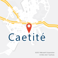 Mapa com localização da Agência AC CAETITE