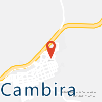 Mapa com localização da Agência AC CAMBIRA