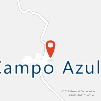 Mapa com localização da Agência AC CAMPO AZUL