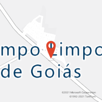 Mapa com localização da Agência AC CAMPO LIMPO DE GOIAS