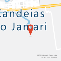 Mapa com localização da Agência AC CANDEIAS DO JAMARI