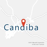 Mapa com localização da Agência AC CANDIBA