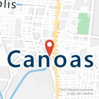 Mapa com localização da Agência AC CANOAS