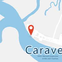 Mapa com localização da Agência AC CARAVELAS