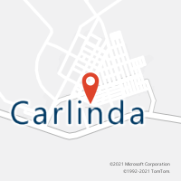 Mapa com localização da Agência AC CARLINDA
