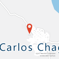 Mapa com localização da Agência AC CARLOS CHAGAS
