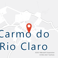 Mapa com localização da Agência AC CARMO DO RIO CLARO