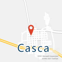 Mapa com localização da Agência AC CASCA