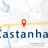 Mapa com localização da Agência AC CASTANHAL