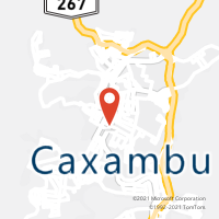 Mapa com localização da Agência AC CAXAMBU