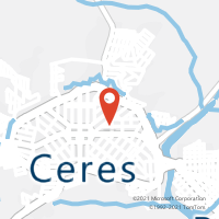 Mapa com localização da Agência AC CERES