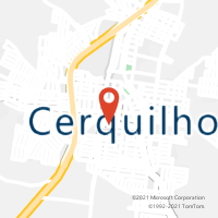 Mapa com localização da Agência AC CERQUILHO