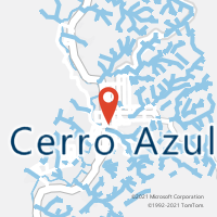 Mapa com localização da Agência AC CERRO AZUL
