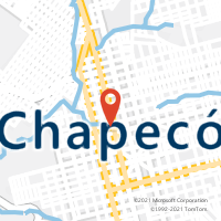 Mapa com localização da Agência AC CHAPECO