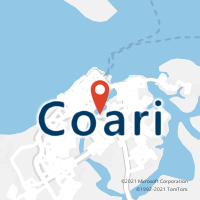 Mapa com localização da Agência AC COARI