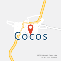 Mapa com localização da Agência AC COCOS