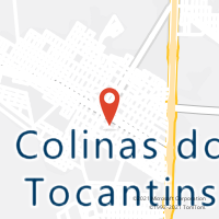 Mapa com localização da Agência AC COLINAS DO TOCANTINS