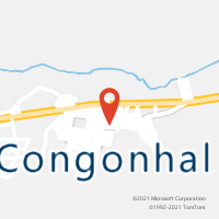 Mapa com localização da Agência AC CONGONHAL