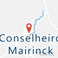 Mapa com localização da Agência AC CONSELHEIRO MAIRINCK