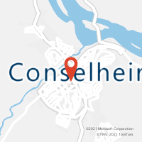 Mapa com localização da Agência AC CONSELHEIRO PENA