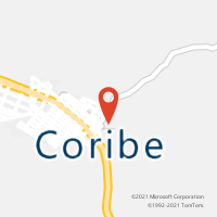 Mapa com localização da Agência AC CORIBE