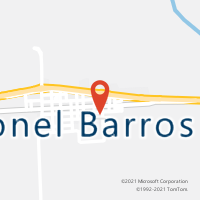 Mapa com localização da Agência AC CORONEL BARROS