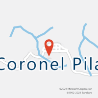 Mapa com localização da Agência AC CORONEL PILAR
