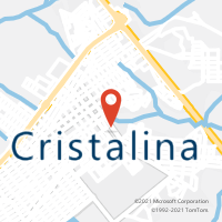 Mapa com localização da Agência AC CRISTALINA