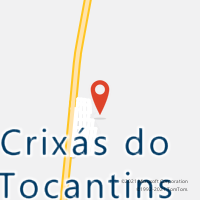 Mapa com localização da Agência AC CRIXAS DO TOCANTINS