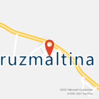 Mapa com localização da Agência AC CRUZMALTINA