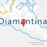 Mapa com localização da Agência AC DIAMANTINA