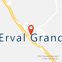 Mapa com localização da Agência AC ERVAL GRANDE
