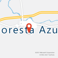 Mapa com localização da Agência AC FLORESTA AZUL