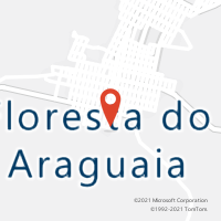 Mapa com localização da Agência AC FLORESTA DO ARAGUAIA